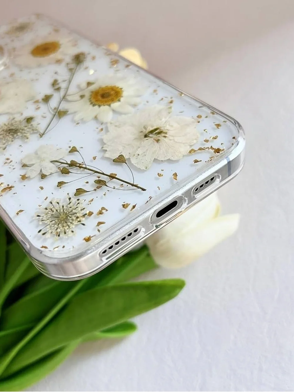 Floral Clear Phone Case iPhone 16 (bonus case)